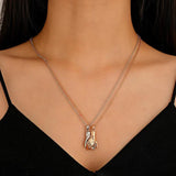 Couple Magnet Attracts Handshake Necklace Birthday Surprise Blessing