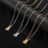 Couple Magnet Attracts Handshake Necklace Birthday Surprise Blessing