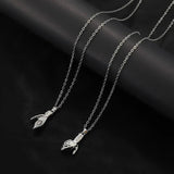 Couple Magnet Attracts Handshake Necklace Birthday Surprise Blessing