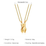 Couple Magnet Attracts Handshake Necklace Birthday Surprise Blessing
