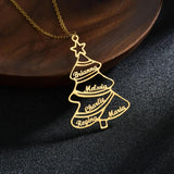 Personalized Family Tree Necklace Stainless Steel Pendant