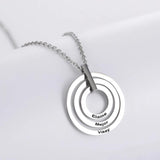 Cazador Personalized Couple Necklace Engraved Names Pendant Stainless Steel