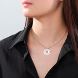 Cazador Personalized Couple Necklace Engraved Names Pendant Stainless Steel