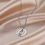 Cazador Personalized Couple Necklace Engraved Names Pendant Stainless Steel