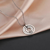 Cazador Personalized Couple Necklace Engraved Names Pendant Stainless Steel