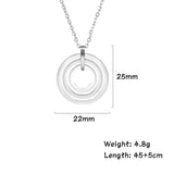 Cazador Personalized Couple Necklace Engraved Names Pendant Stainless Steel