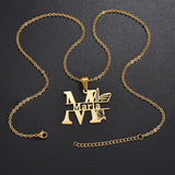 Treebud Butterfly Pendant Necklace with Customized Initials