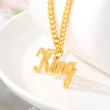 Name Necklace Pendant Stainless Steel Cuban Chain Personalized Choker