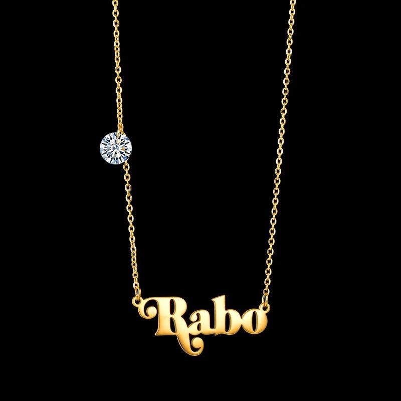 Nextvance Name Necklace Personalized Double Layer Zircon Pendant