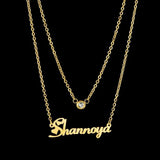 Nextvance Name Necklace Personalized Double Layer Zircon Pendant