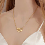 Heart Name Necklace Personalized Jewelry Stainless Steel