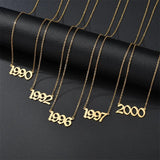 Personalized Birth Date Necklace - 1988-2020 Year Chocker Necklace