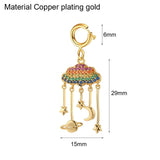 Heart Clouds Zircon Pendant Necklace DIY Charms