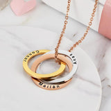 Personalized Family Name Necklace Stainless Steel Pendant