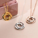 Personalized Family Name Necklace Stainless Steel Pendant