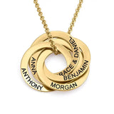 Personalized Family Name Necklace Stainless Steel Pendant