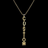 Custom Name Necklace with Zircon Personalized Stainless Steel Neck Chain