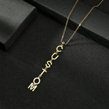 Custom Name Necklace with Zircon Personalized Stainless Steel Neck Chain
