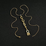 Custom Name Necklace with Zircon Personalized Stainless Steel Neck Chain