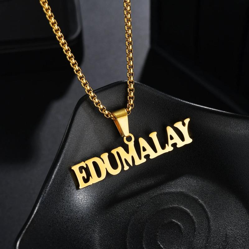 Uzone Name Pendant Necklace Personalized Jewelry Gift