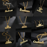 Uzone Name Pendant Necklace Personalized Jewelry Gift