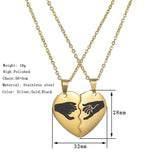 Personalized Name Heart Couples Stainless Steel Pendant Necklace Gift