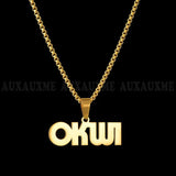Personalized Stainless Steel Name Necklace with Nameplate Pendant