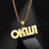 Personalized Stainless Steel Name Necklace with Nameplate Pendant