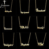 Differy Personalized Name Necklace Heart Pendant Stainless Steel