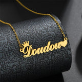 Differy Personalized Name Necklace Heart Pendant Stainless Steel