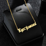 Differy Personalized Name Necklace Heart Pendant Stainless Steel