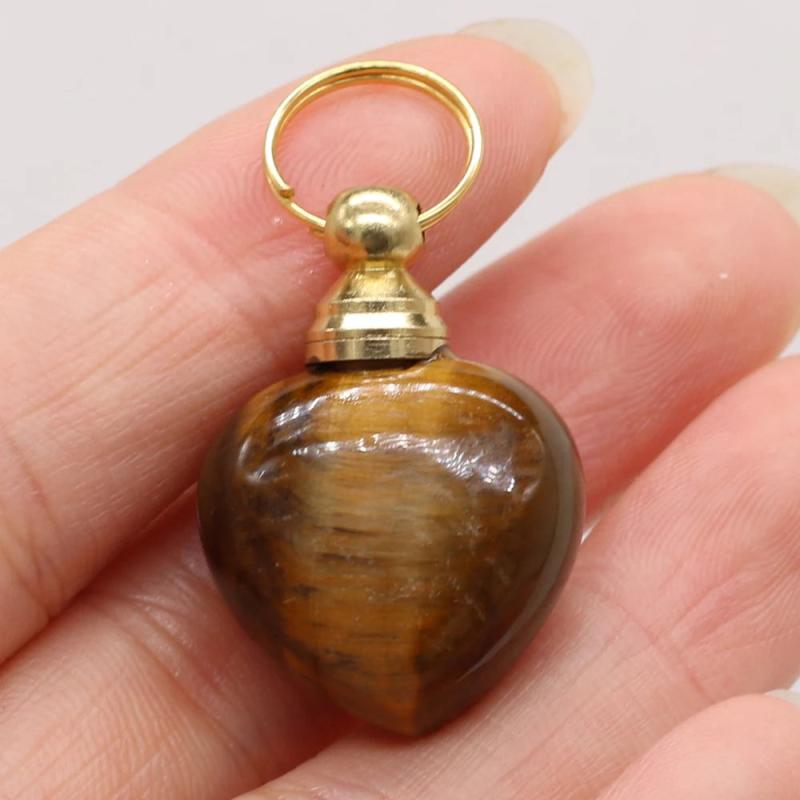 Stone Perfume Bottle Pendants Crystal Charms for DIY Jewelry Making