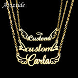 Personalized Name Wing Necklaces Butterfly Pendant