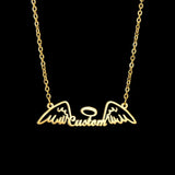 Personalized Name Wing Necklaces Butterfly Pendant