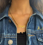 Custom Old English Name Necklace Gothic Choker