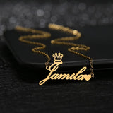 Atoztide Name Necklace Personalized Silver Stainless Steel Chain for Women Men
