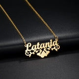 Atoztide Custom Flower Name Necklace for Women