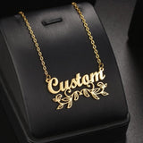 Atoztide Custom Flower Name Necklace for Women