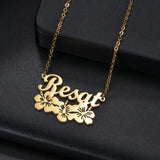 Atoztide Custom Flower Name Necklace for Women