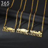 Personalized Stainless Steel Name Necklace 5mm NK Chain Car Necklaces