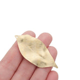 10Pcs Brass Textured Leaf Charm for DIY Jewelry Making