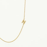Sideway Letter Name Necklace Stainless Steel Initial Choker