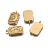 3Pcs Stainless Steel Celestial Sun Moon Charms