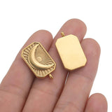 3Pcs Stainless Steel Celestial Sun Moon Charms