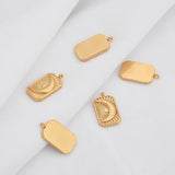 3Pcs Stainless Steel Celestial Sun Moon Charms