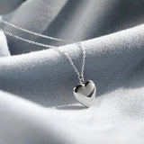 Love Heart Necklace Photo Box Locket Pendant Couple Jewelry Gift