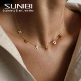 Custom Name Necklace for Women, Stainless Steel Personalized Gift