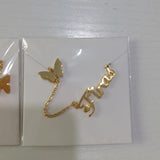 Custom Butterfly Name Necklace in Stainless Steel