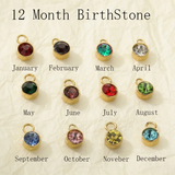 Birthstone Name Necklace Stainless Steel Personalized Nameplate Necklace