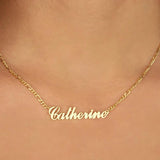 Personalized Chain Name Necklace ID Choker Necklaces For Women Stainless Steel